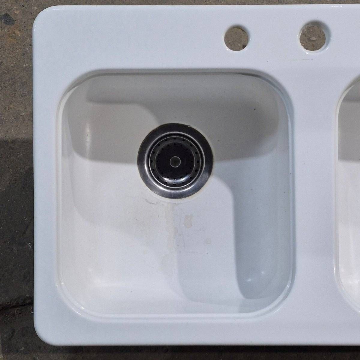 Used Double Kitchen Sink - 29" x 17.5" x 9.25" - Young Farts RV Parts