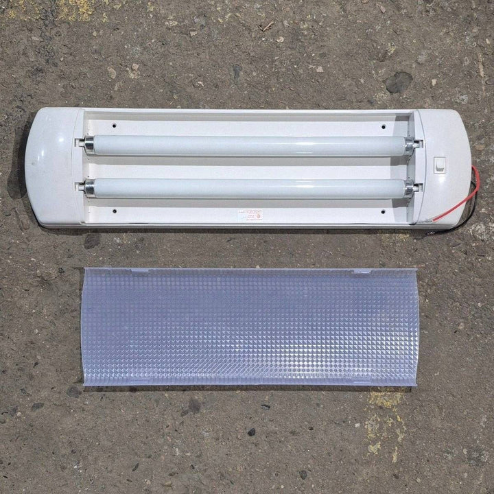 Used Dual Fluorescent Light Fixture - Model PY-755DS - Young Farts RV Parts