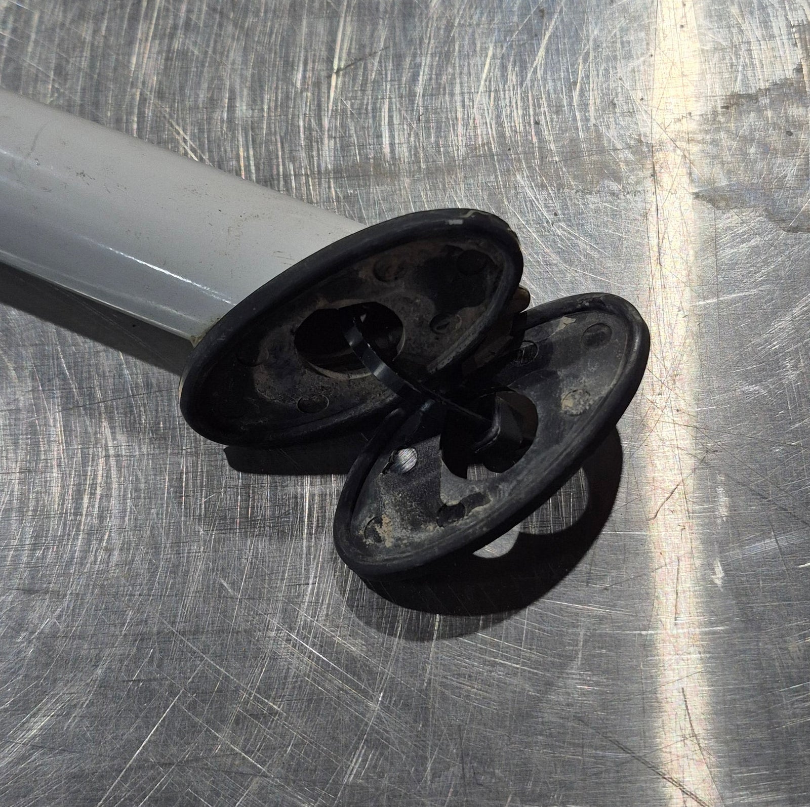 Used Entry Door Grab Handle, White - 23 3/8