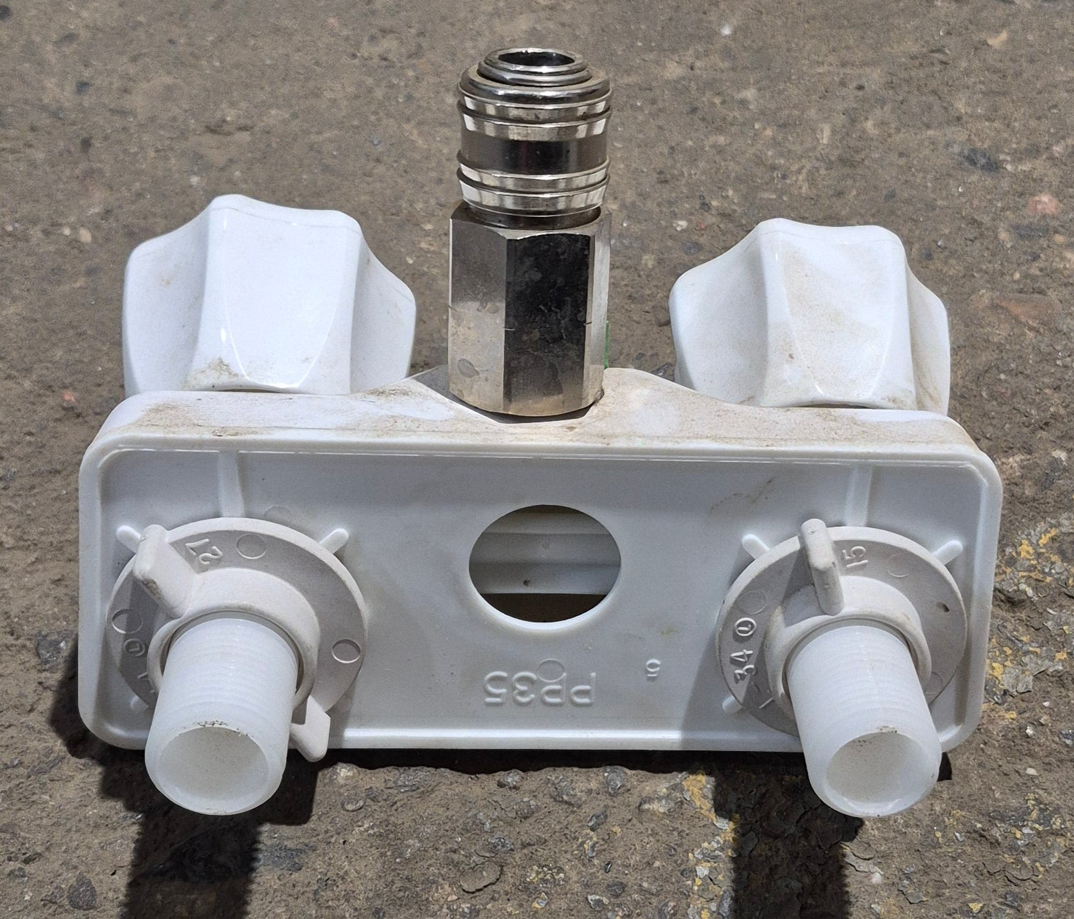 Used Exterior Faucet with Quick Connect Connection and Loc - Line Port - Young Farts RV Parts