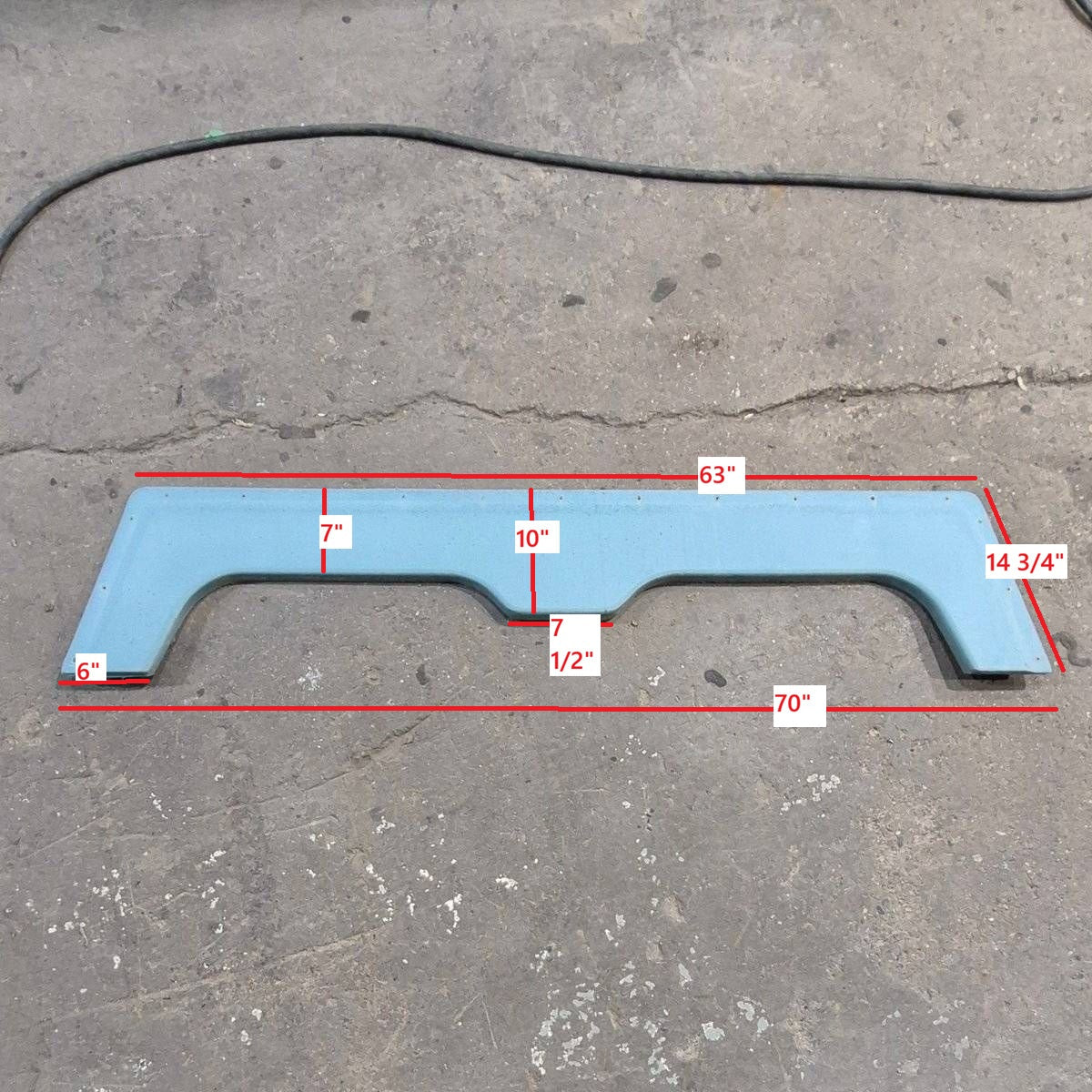 Used Fender Skirt - 70" x 14.75" x 1.5" - Young Farts RV Parts