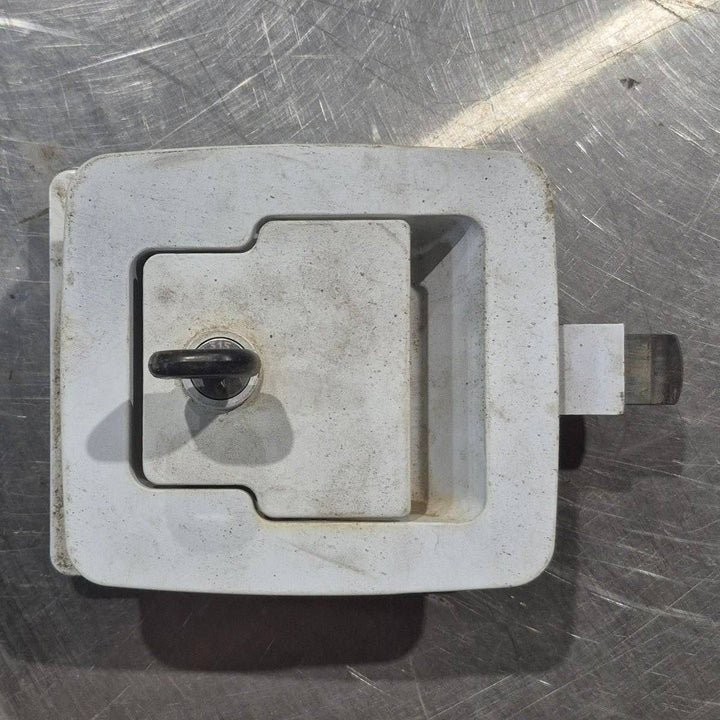 Used FIC Baggage Door Lock Assembly, White - 30205 - 100 - Young Farts RV Parts