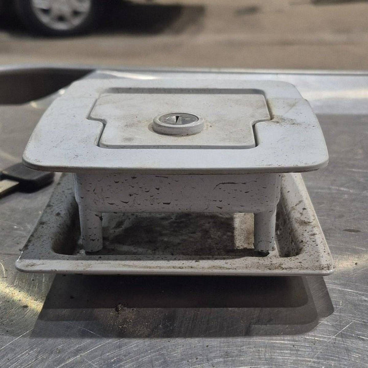 Used FIC Baggage Door Lock Assembly, White - 30205 - 100 - Young Farts RV Parts