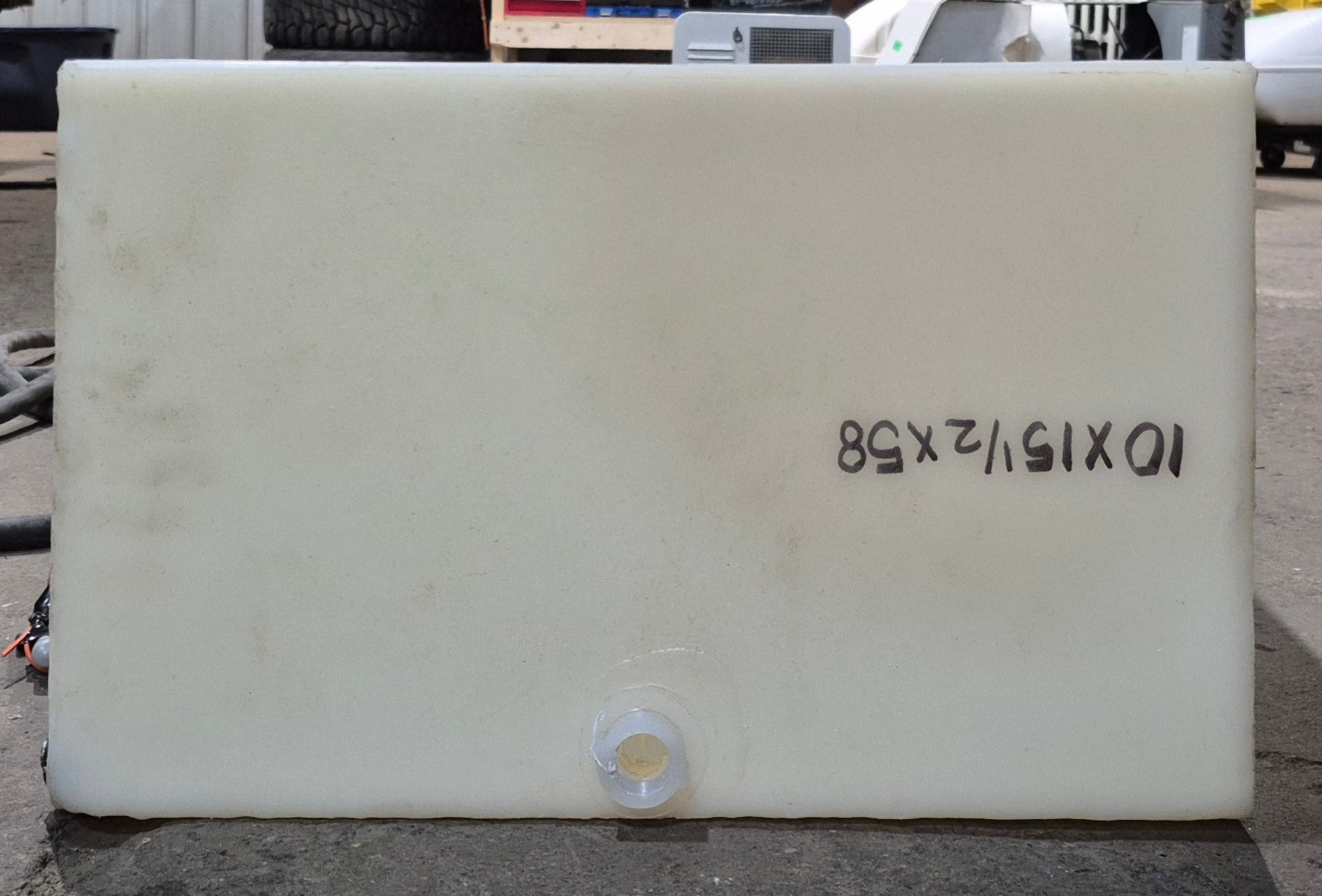 Used Fresh Water Tank 10" H x 15 1/2" W x 58” L - Young Farts RV Parts