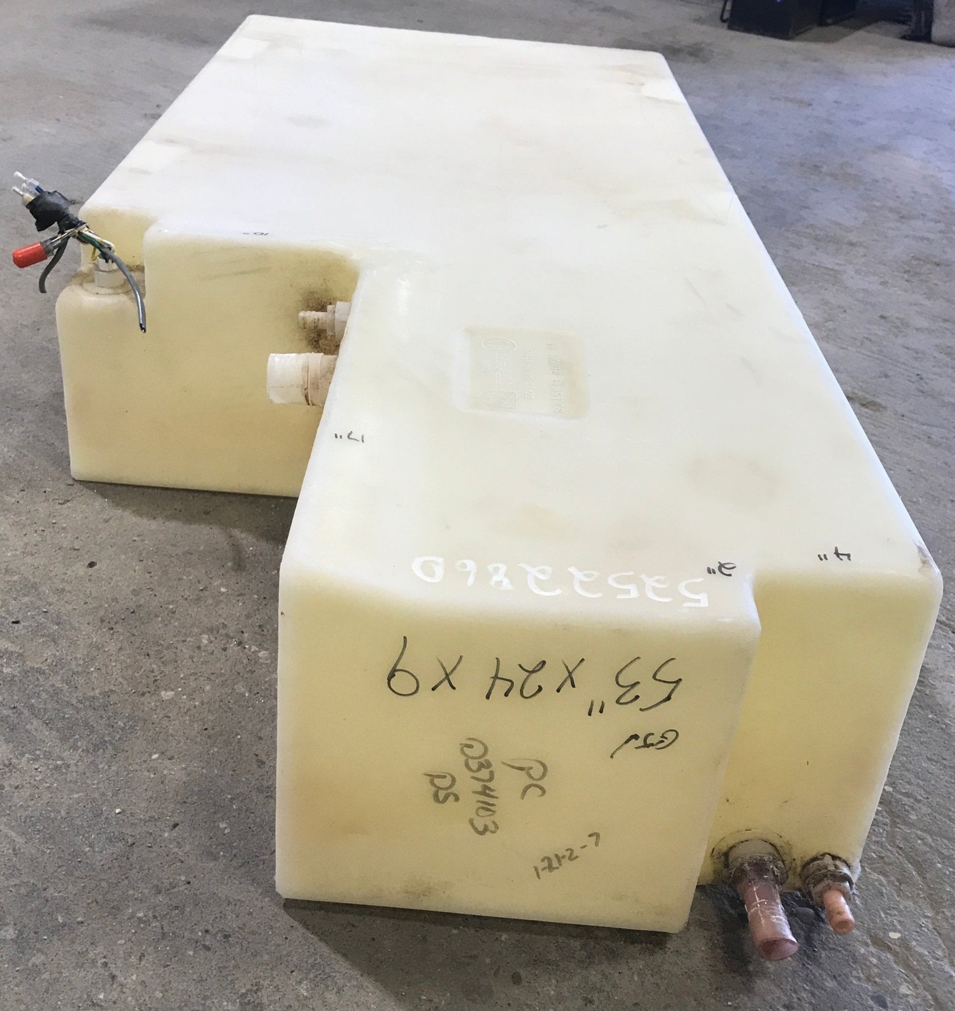 Used Fresh Water Tank 9" H  x 24" W x 53” L - Young Farts RV Parts