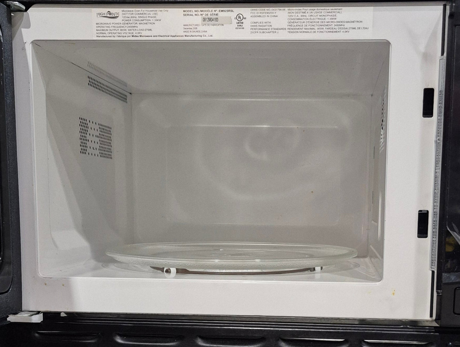 Used High Pointe RV Microwave 19 1/8