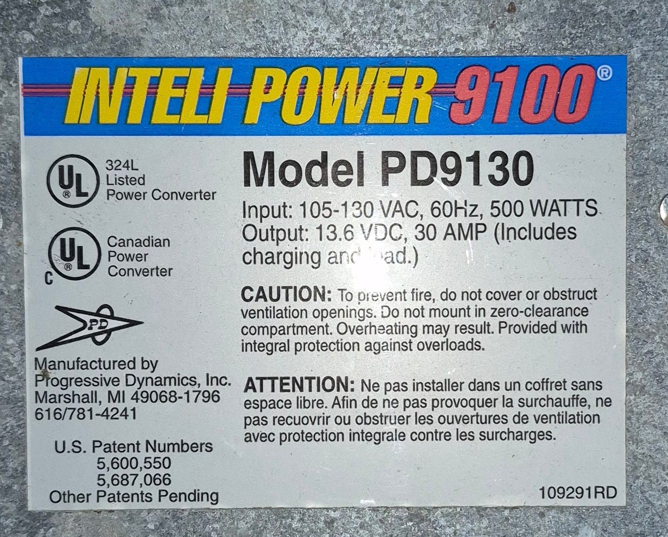 Used Inteli Power Converter Charger, 30 AMP - PD9130 - Young Farts RV Parts