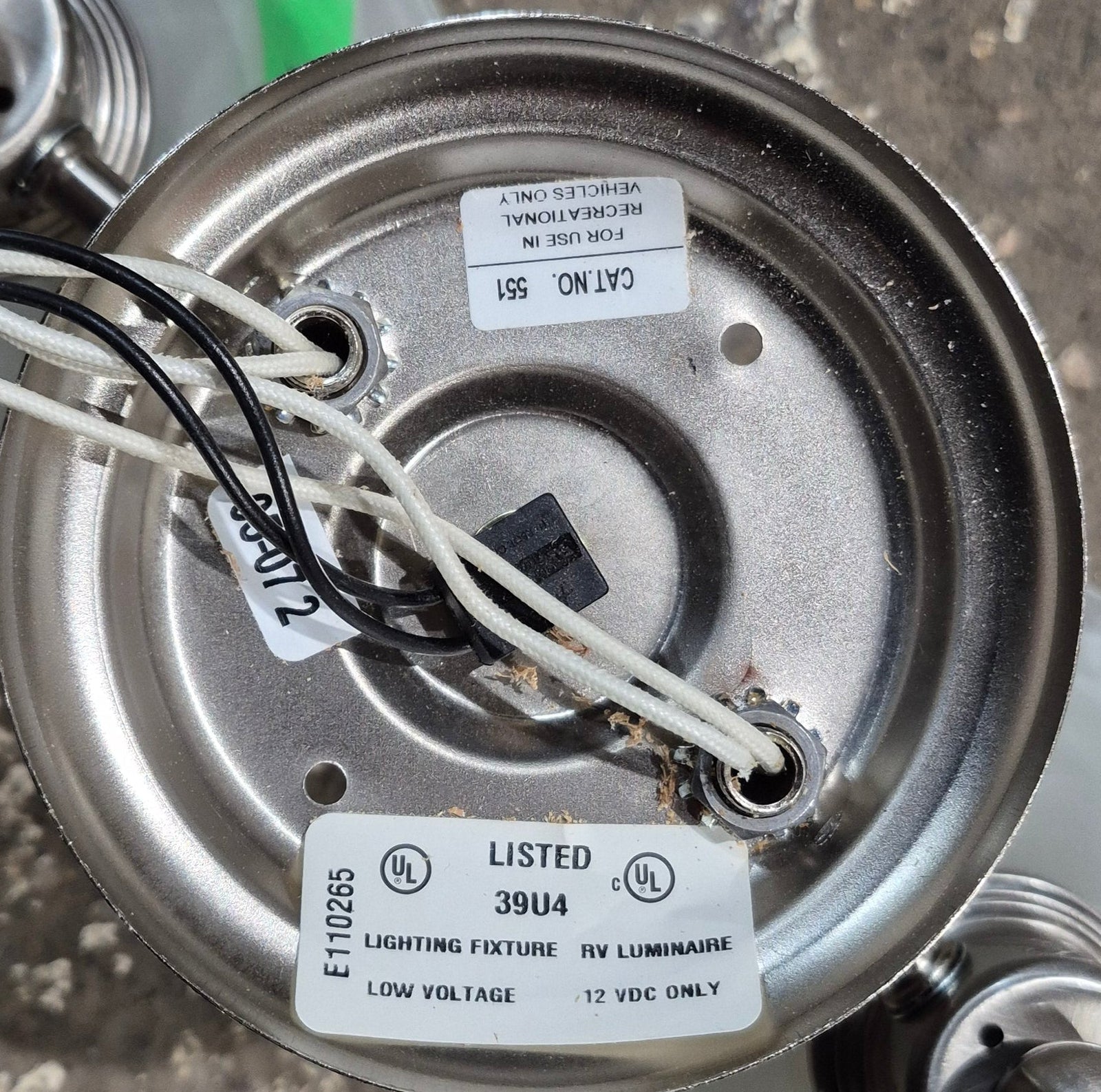 Used Interior Ceiling Mount Light Fixture, With Switch - Young Farts RV Parts