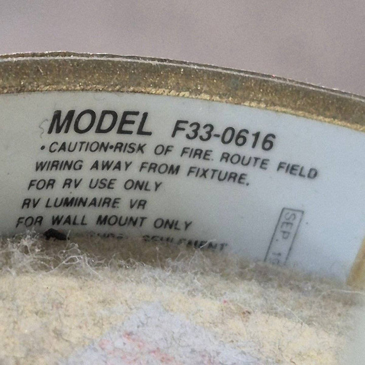 Used Interior Wall Mount Light Fixture, With Switch - Young Farts RV Parts