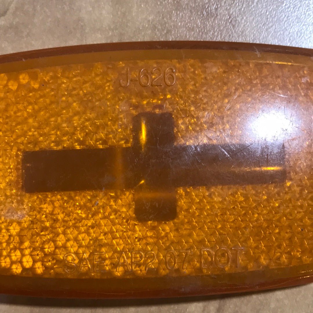 Used J - 626 - SAE AP2 02 07 DOT Replacement Lens for Marker Lights - Amber - Young Farts RV Parts