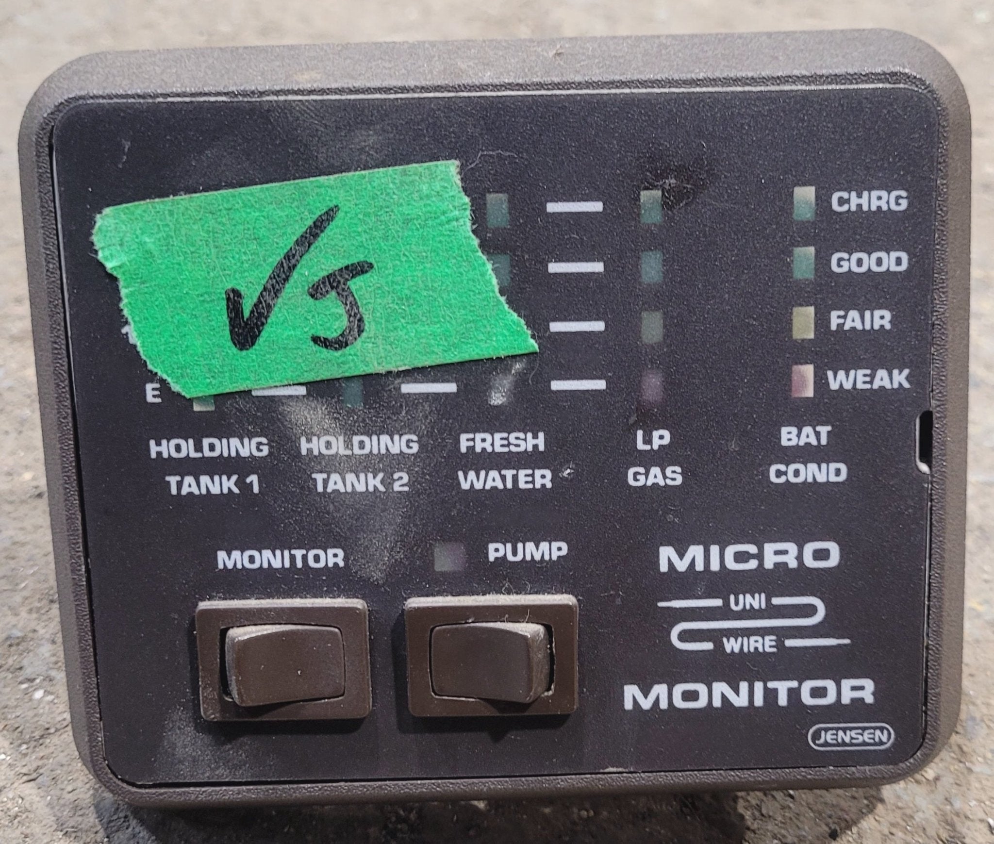 Buy Used JENSEN Tank Monitor System Panel Online - Young Farts RV Parts