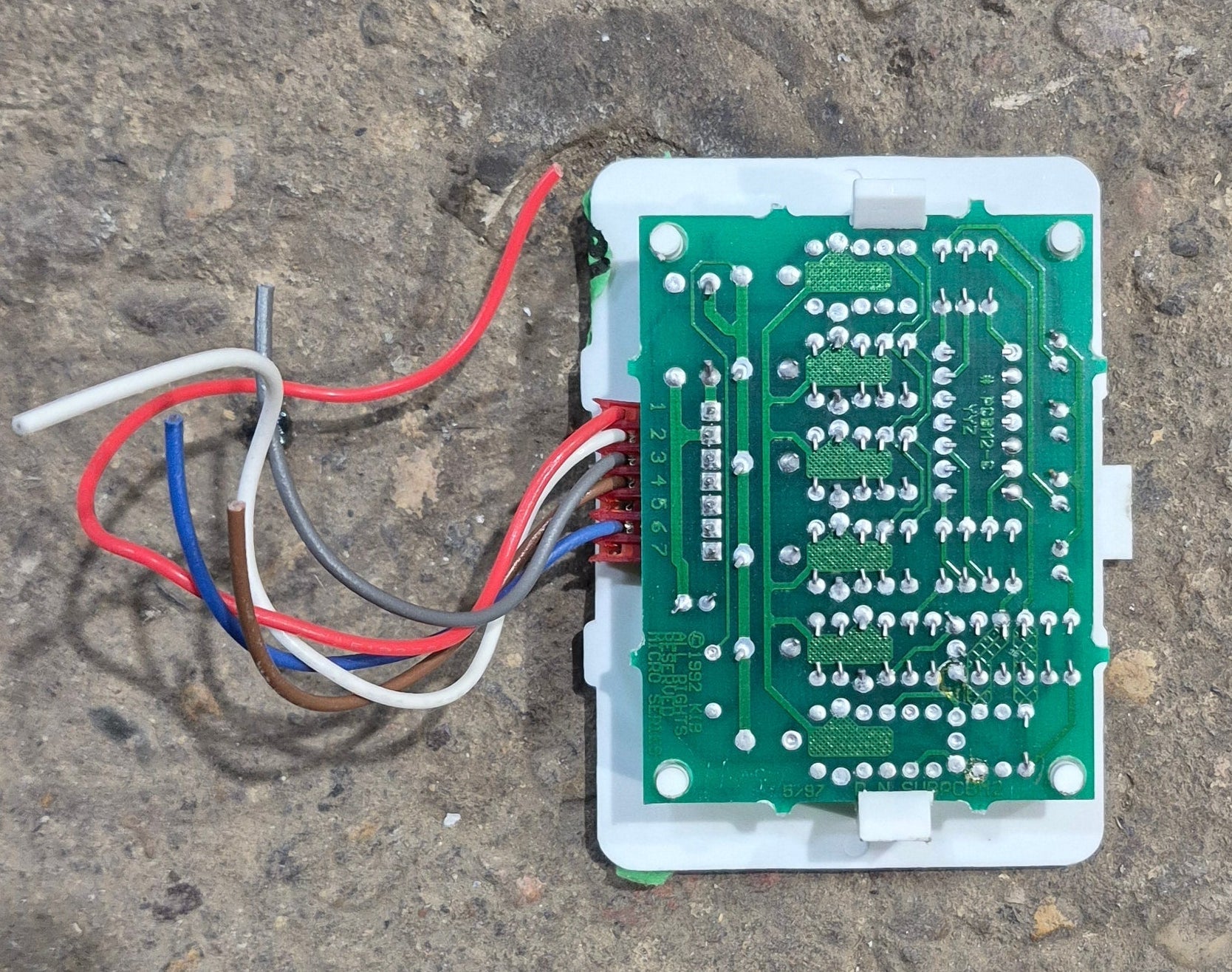 Used KIB Micro Monitor Front Panel, White - SUBPCBM2 - PCBM2 - C - YYZ - Young Farts RV Parts