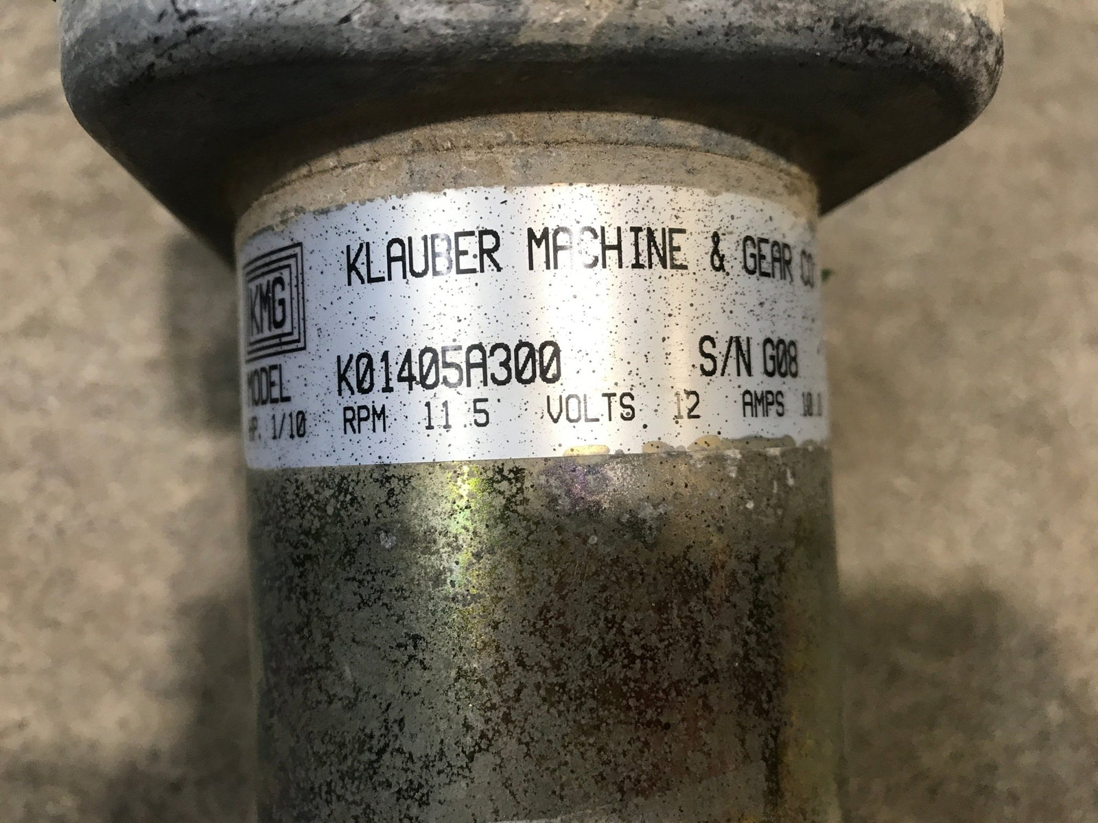 Used Klauber RV Slide Out Motor - K01405A300 - Young Farts RV Parts