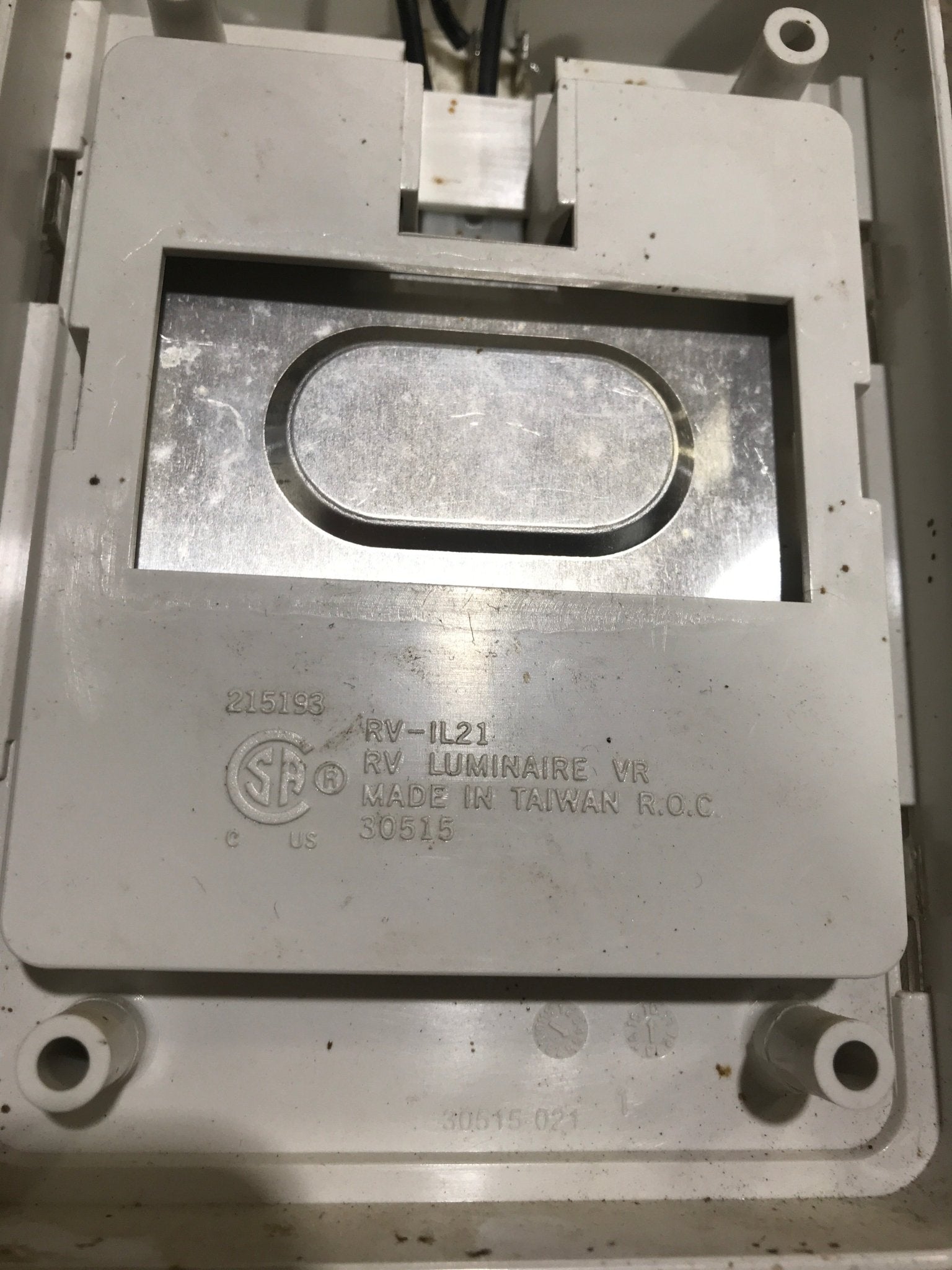 Used Light Fixture *SINGLE* Off - White - Young Farts RV Parts