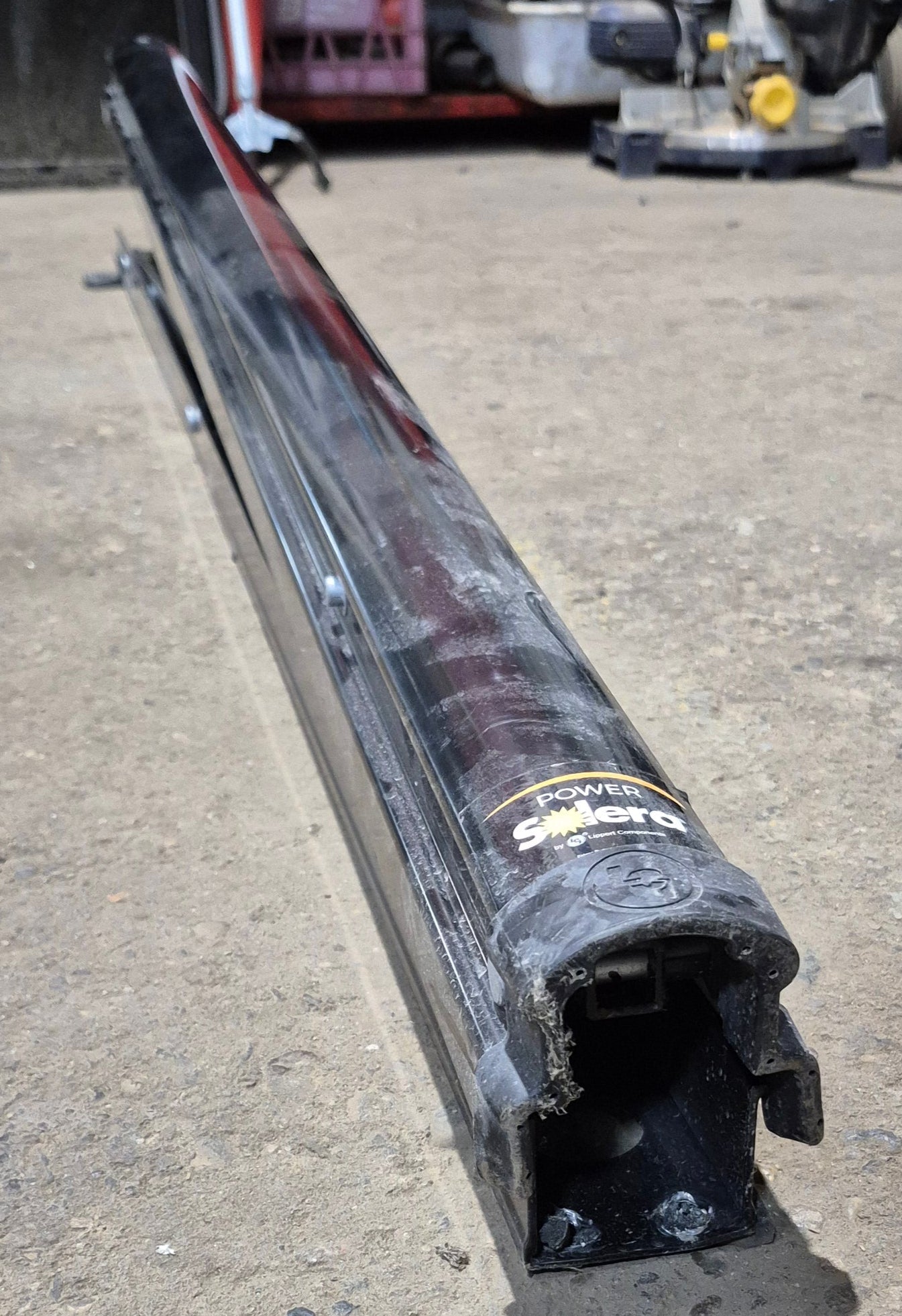 Used Lippert Solera 3000 Power Awning Arm, RH Motor (Power Side) Short, 58 1/2", Pitched - 295743 - Young Farts RV Parts