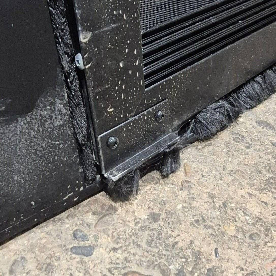 Used Lippert Toy Hauler Patio Wall Armor System Screen Door, Left Side - 82 1/4