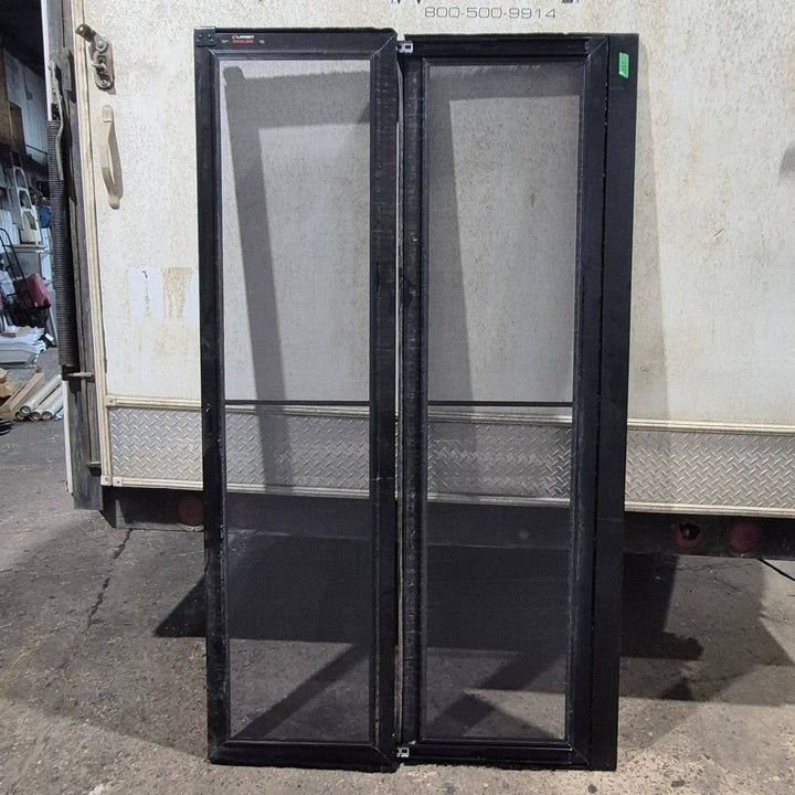 Used Lippert Toy Hauler Patio Wall Armor System Screen Door, Left Side - 82 1/4" X 47 5/8" - Young Farts RV Parts