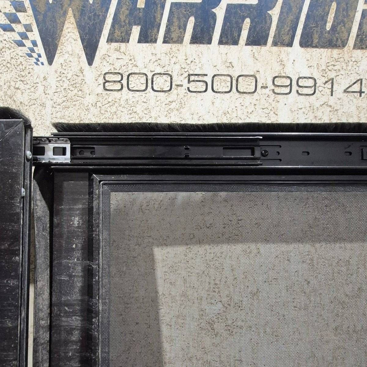 Used Lippert Toy Hauler Patio Wall Armor System Screen Door, Left Side - 82 1/4