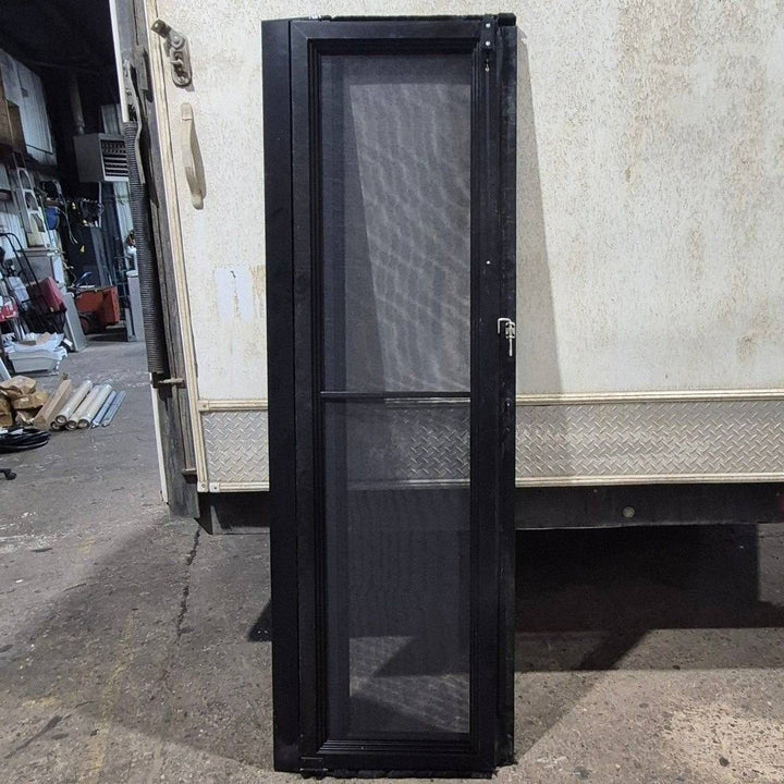 Used Lippert Toy Hauler Patio Wall Armor System Screen Door, Left Side - 82 1/4" X 47 5/8" - Young Farts RV Parts