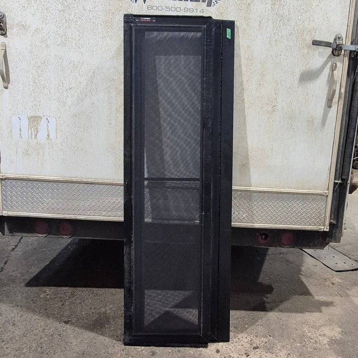 Used Lippert Toy Hauler Patio Wall Armor System Screen Door, Left Side - 82 1/4" X 47 5/8" - Young Farts RV Parts