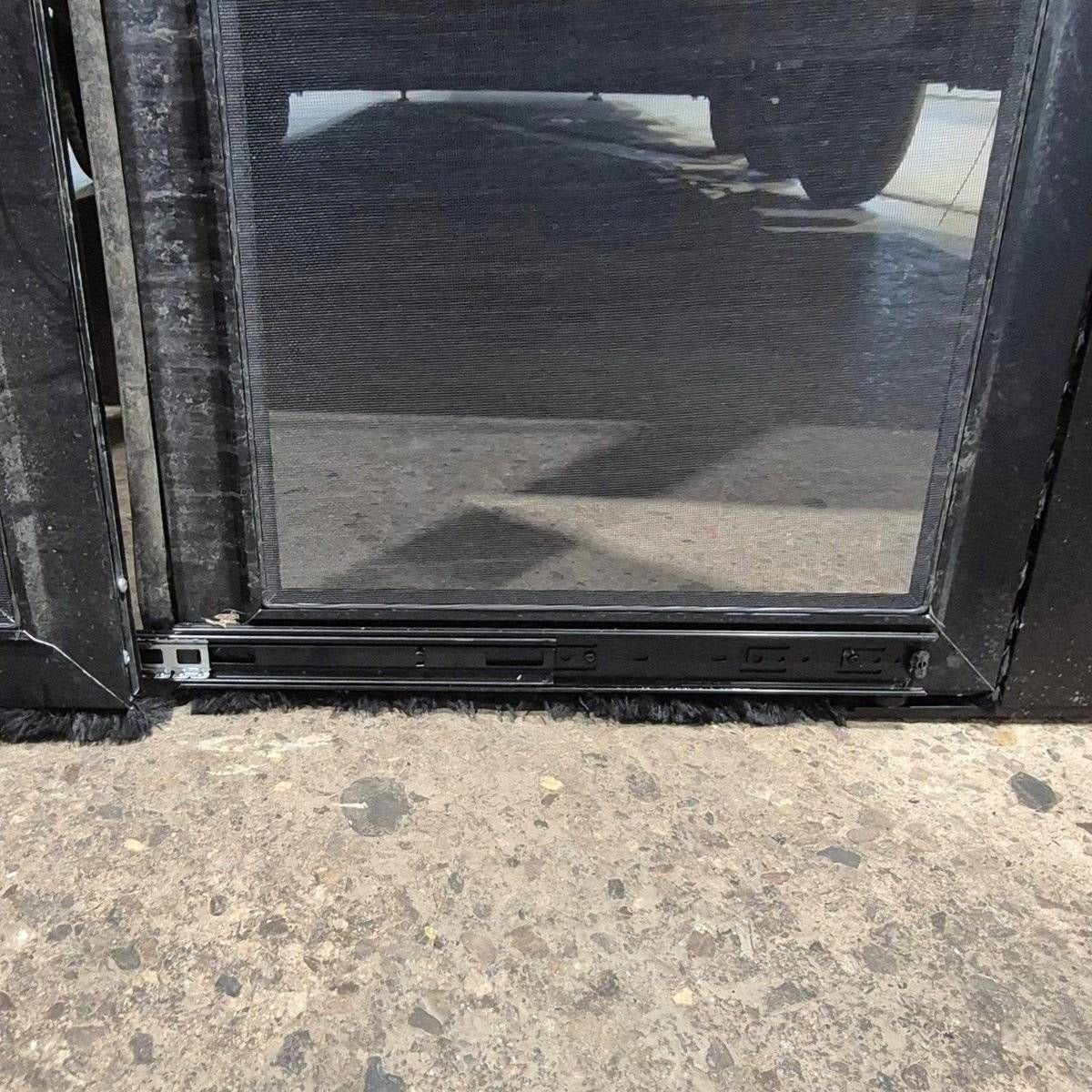 Used Lippert Toy Hauler Patio Wall Armor System Screen Door, Left Side - 82 1/4" X 47 5/8" - Young Farts RV Parts