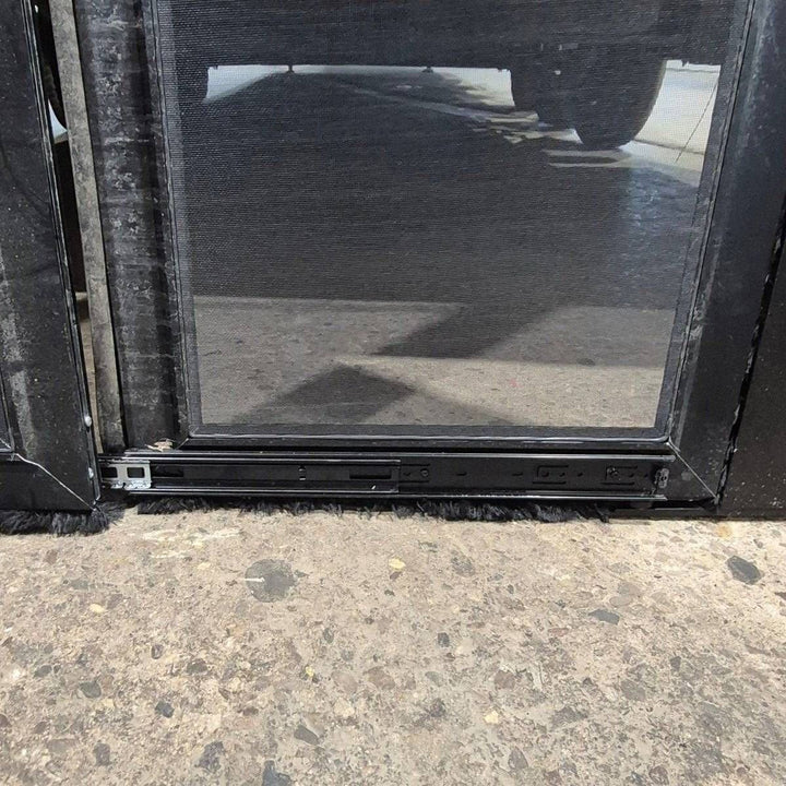 Used Lippert Toy Hauler Patio Wall Armor System Screen Door, Left Side - 82 1/4" X 47 5/8" - Young Farts RV Parts
