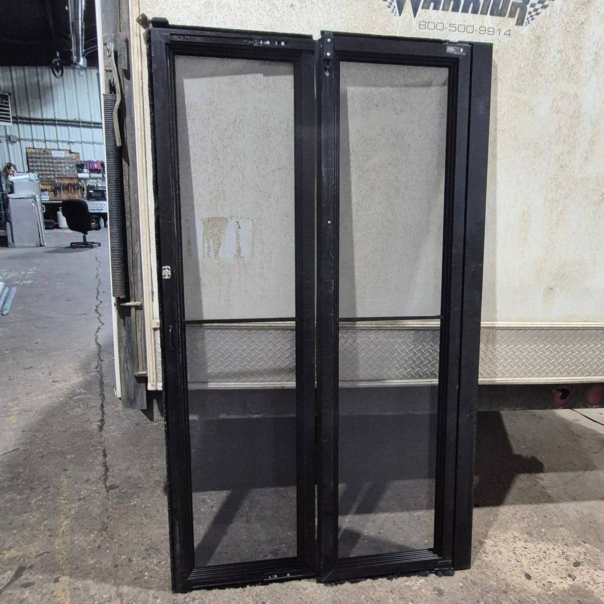 Used Lippert Toy Hauler Patio Wall Armor System Screen Door, Right Side - 82 1/4