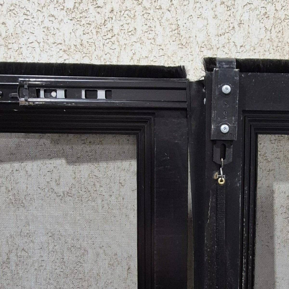 Used Lippert Toy Hauler Patio Wall Armor System Screen Door, Right Side - 82 1/4