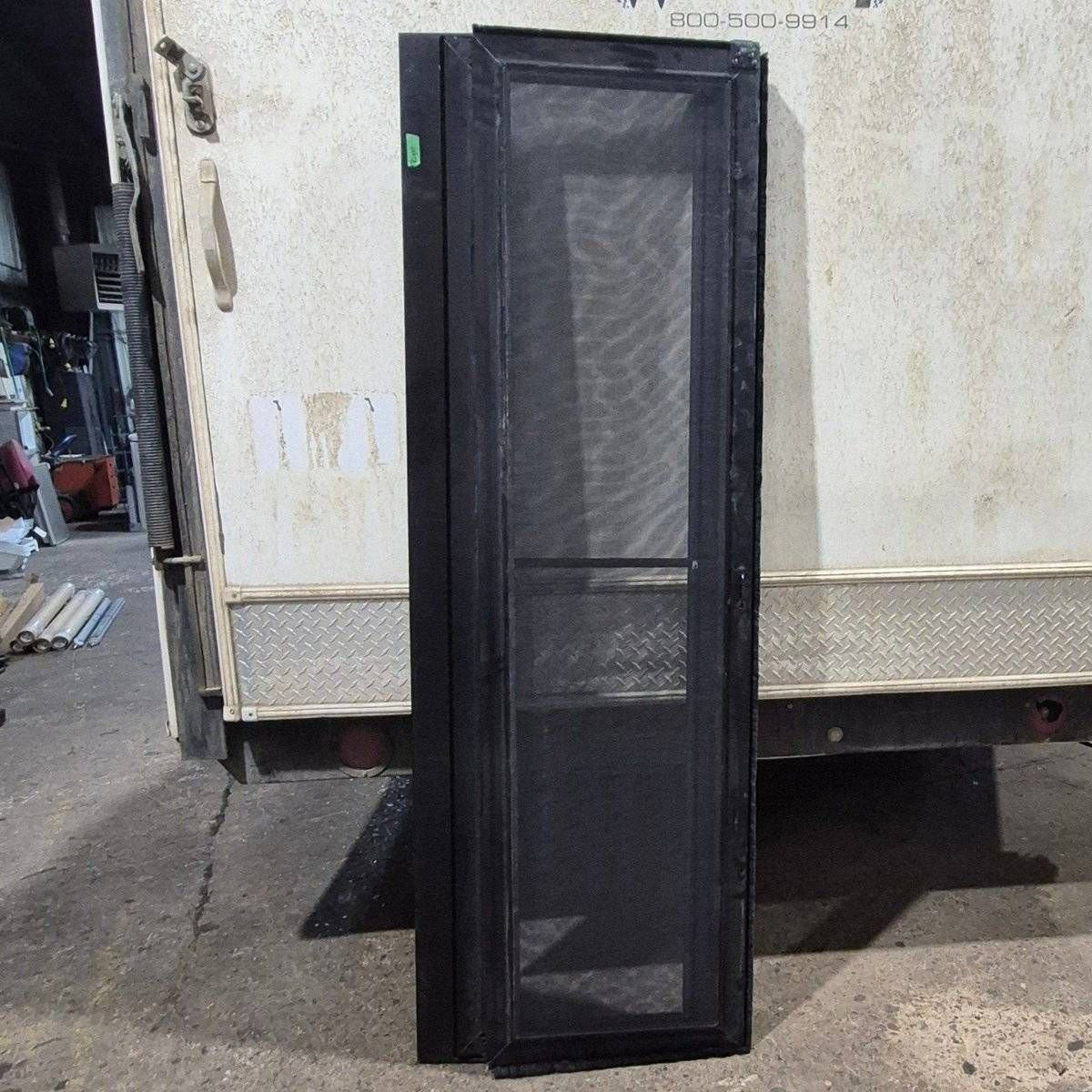 Used Lippert Toy Hauler Patio Wall Armor System Screen Door, Right Side - 82 1/4