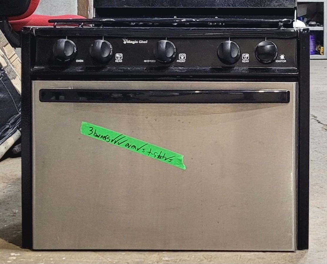 Used Magic Chef 3 Burner RV Range / Cooktop - Young Farts RV Parts