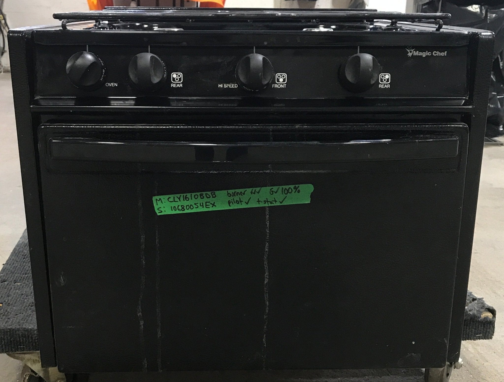 Used Magic Chef 3 Burner RV Range / Cooktop - CLY1610BDB - Young Farts RV Parts