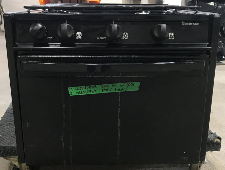 Used Magic Chef 3 Burner RV Range / Cooktop - CLY1610BDB - Young Farts RV Parts