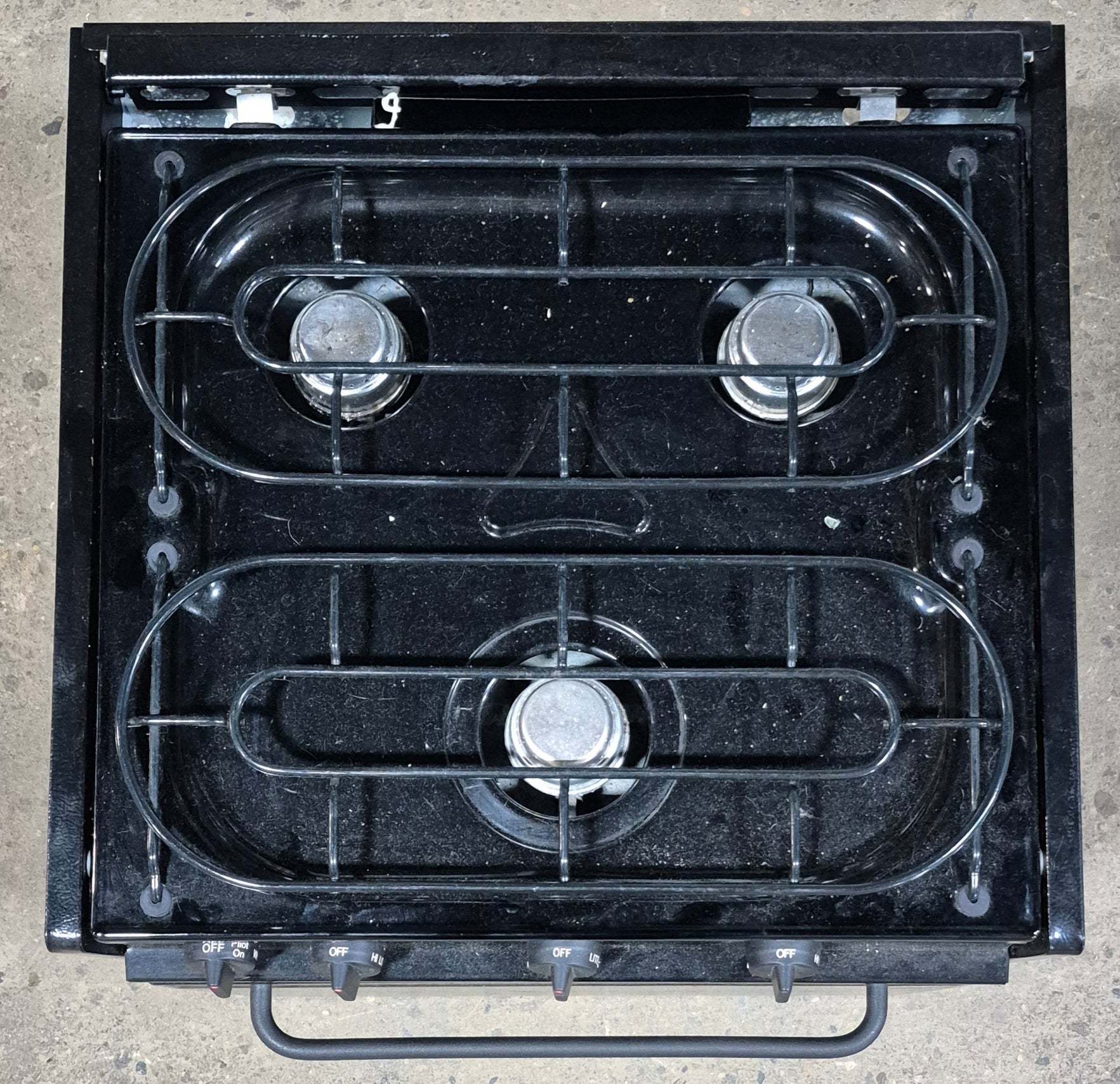 Used Magic Chef 3 Burner RV Range / Cooktop - CLY1631BDB - Young Farts RV Parts
