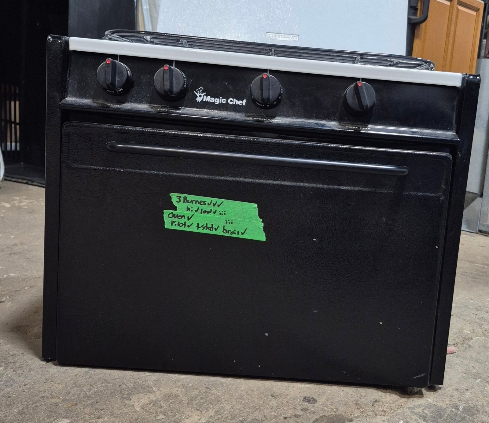 Used Magic Chef 3 Burner RV Range / Cooktop - CLY1631BDH - Young Farts RV Parts