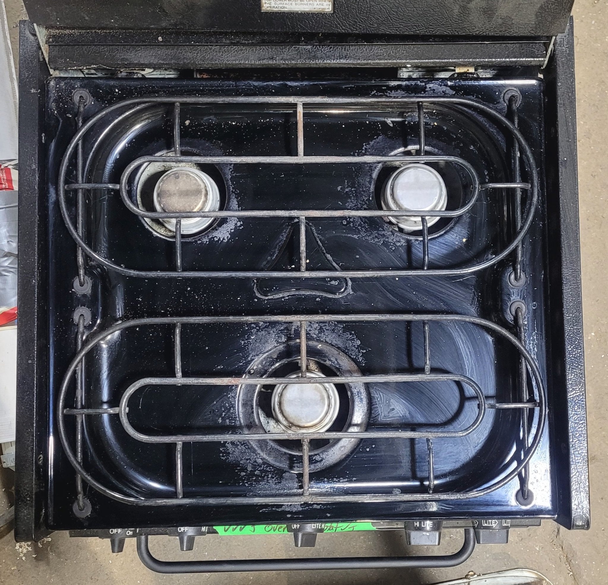 Used Magic Chef CLY2242BDB 3 Burner RV Range / Cooktop - Young Farts RV Parts