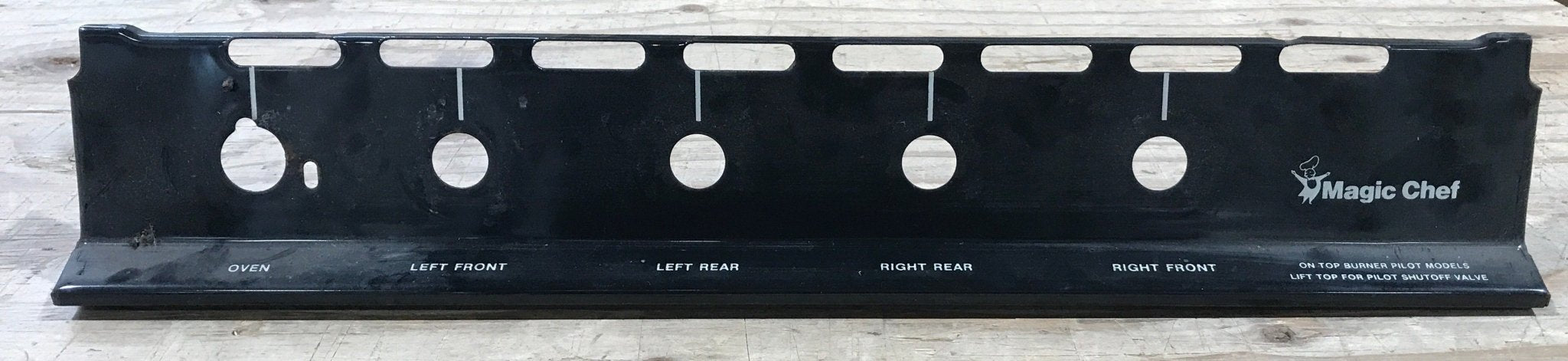 Used Magic Chef Oven Manifold Panel, Black - 2616F05490 - Young Farts RV Parts