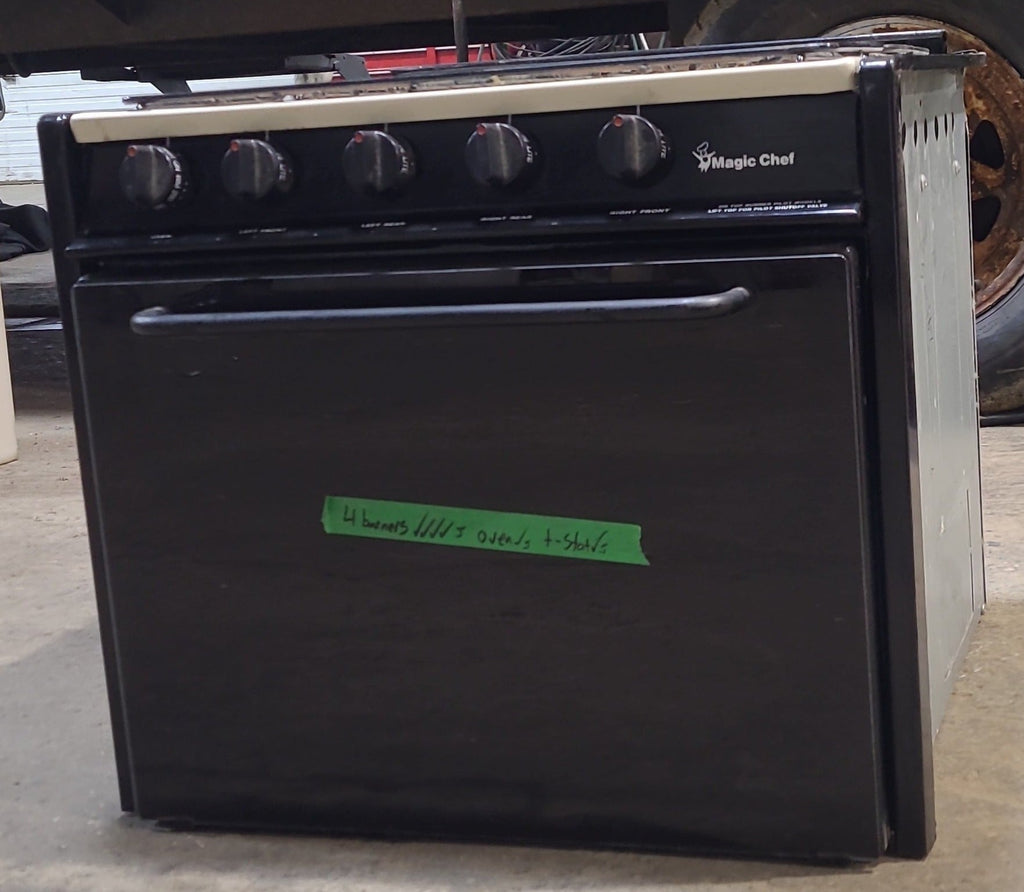 Used Magic Chef range stove 4-burner 18 1/2” H - 18RA-4Z - Young Farts RV Parts