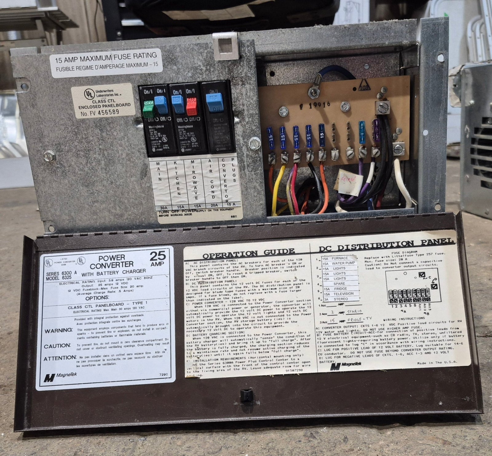 Used Magnetek 25 AMP Converter Series 6300 A Model 6325 - Young Farts RV Parts