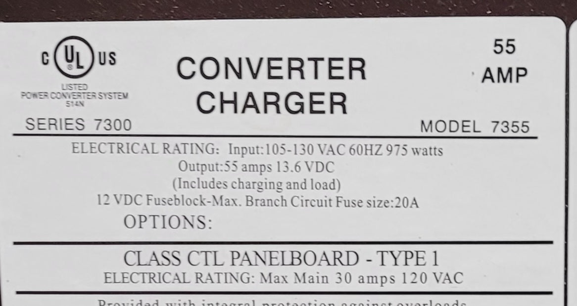 Used MAGNETEK 55 AMP Converter Series 7300 A Model 7355 - Young Farts RV Parts