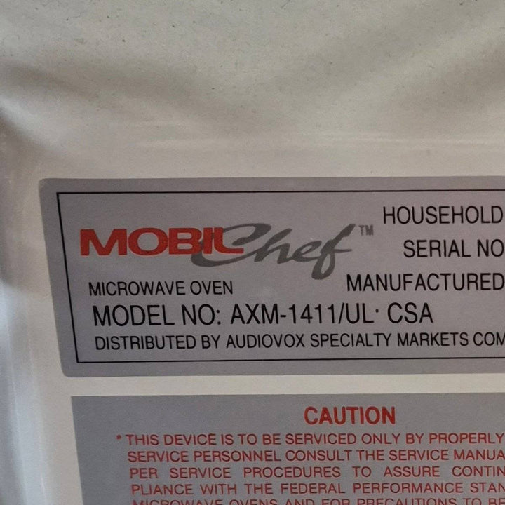 Used Mobil Chef RV Microwave - AXM - 1411/UL - Young Farts RV Parts