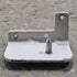 Used Norcold Fridge Door Hinge, Top Right, Bottom Left, Beige - 620187 - Young Farts RV Parts