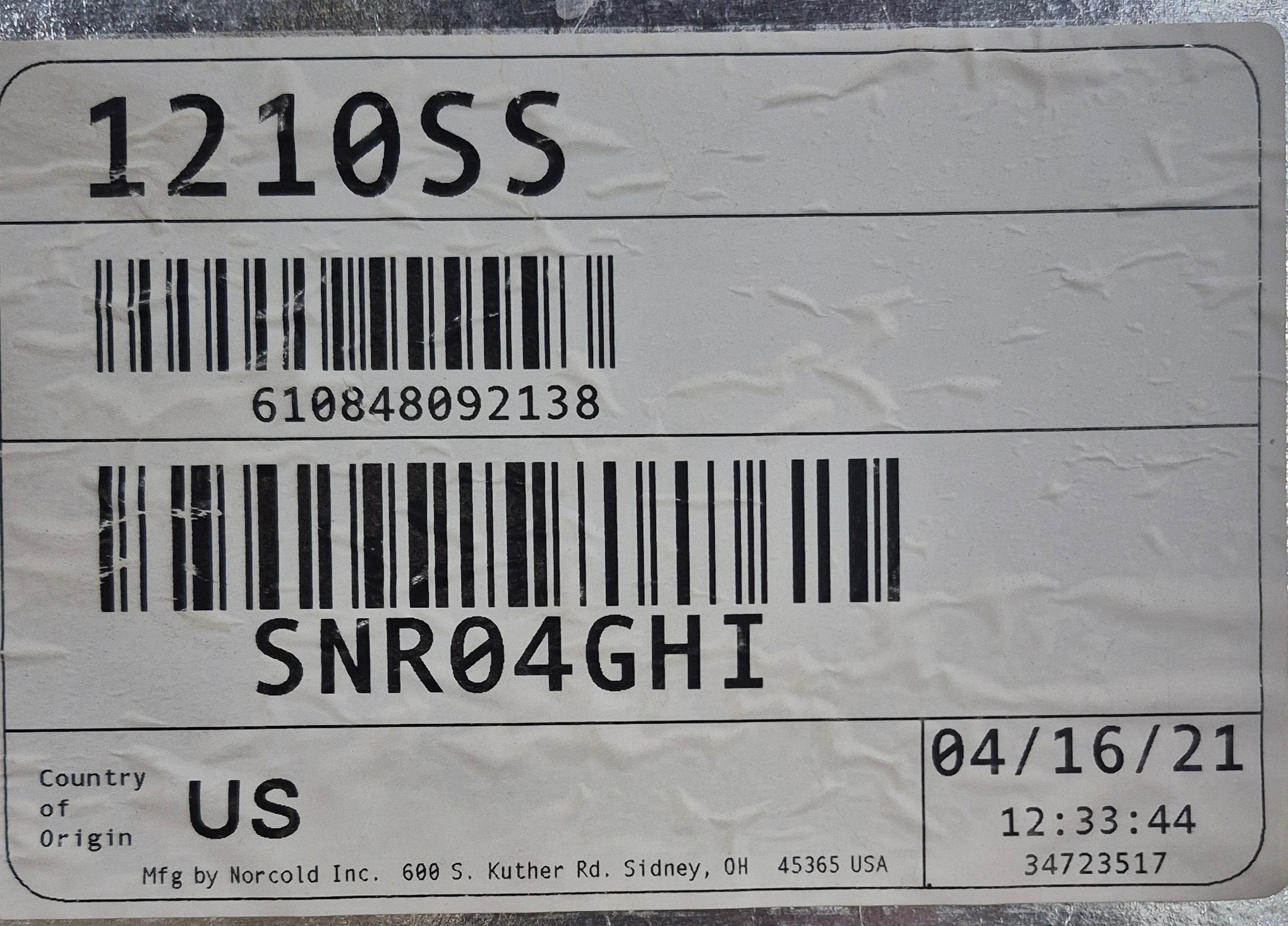 Used Norcold Refrigerator Cooling Unit - 634747 - Young Farts RV Parts