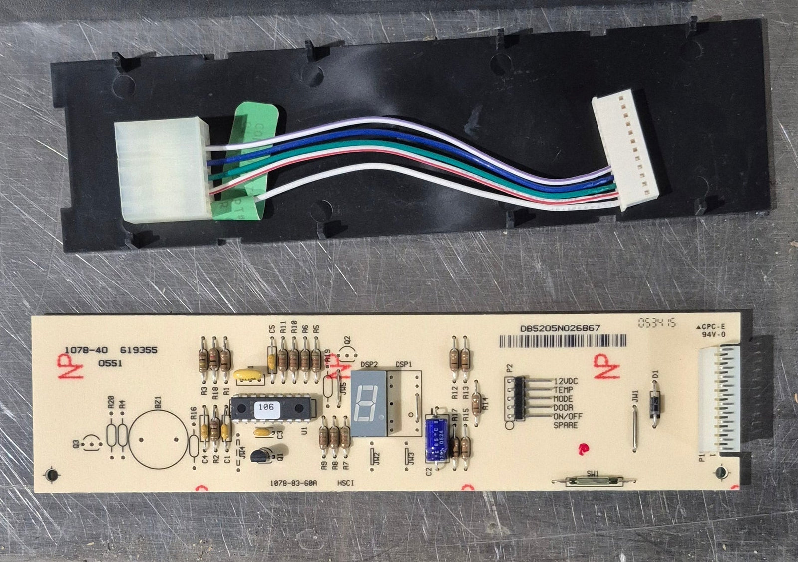 Used Norcold Refrigerator Eyebrow / Optical Board - 619355 - Young Farts RV Parts