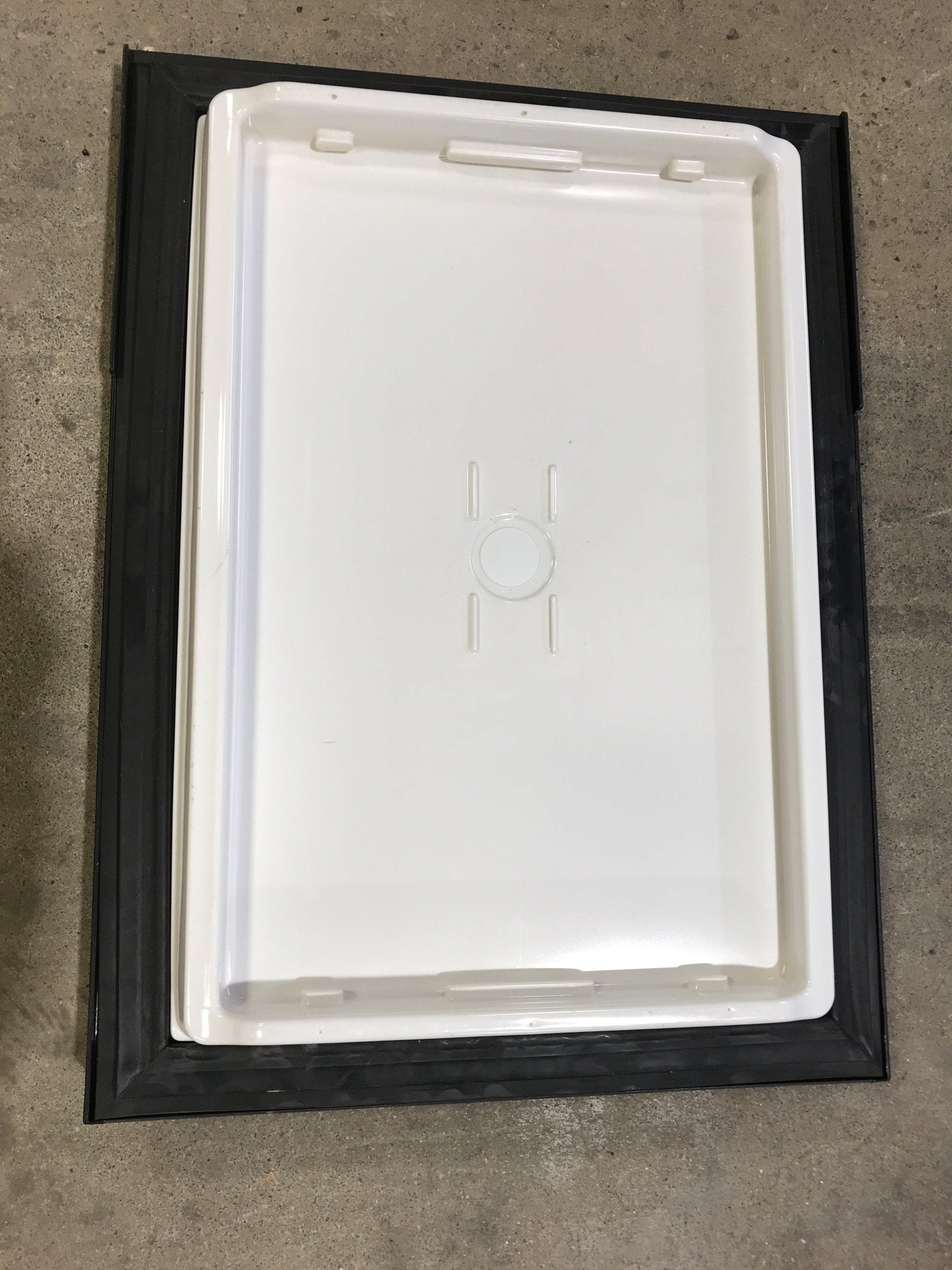 Used Norcold Refrigerator Freezer Door 638530 - 21 7/8" W x 16 1/2" H - Young Farts RV Parts