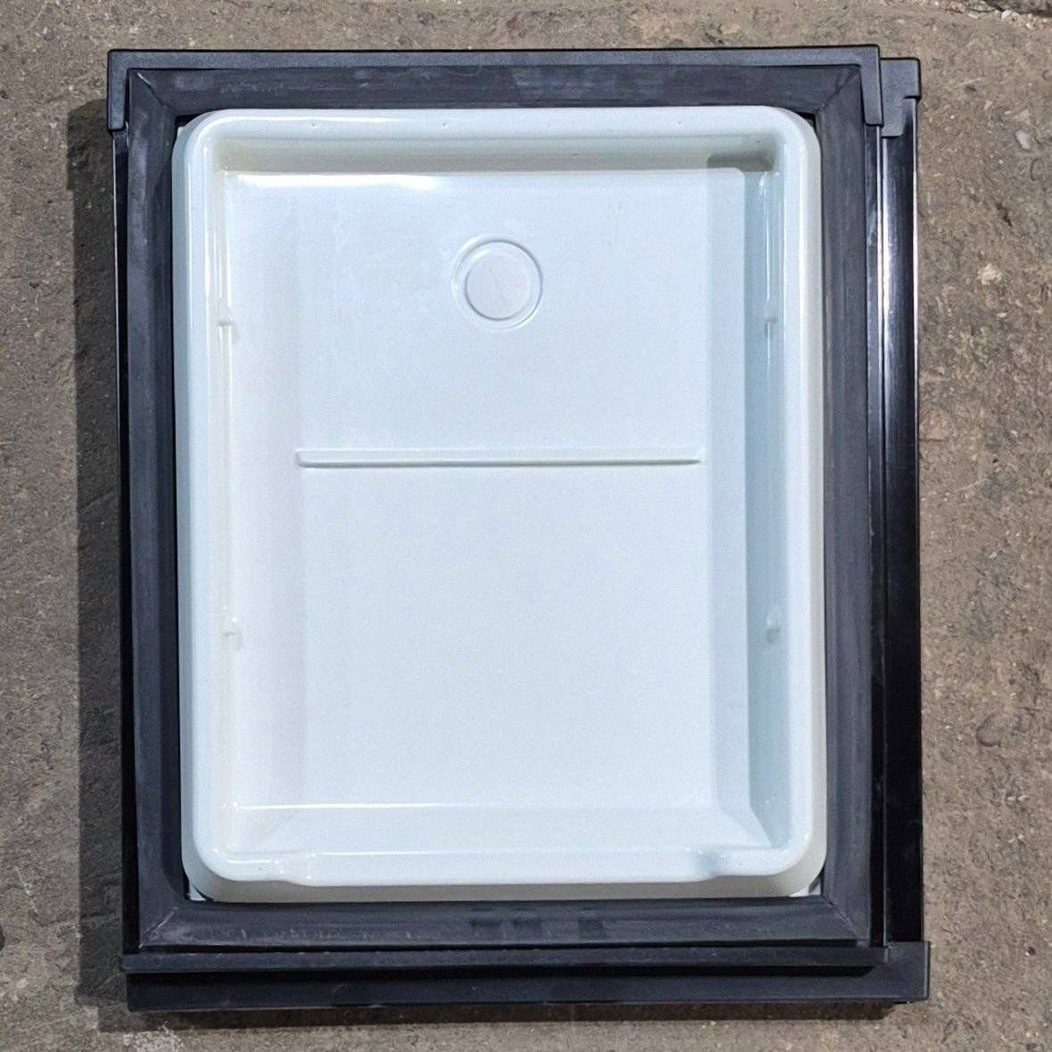 Used Norcold Refrigerator Upper (Freezer) Right Side Door, Black , 19 1/4
