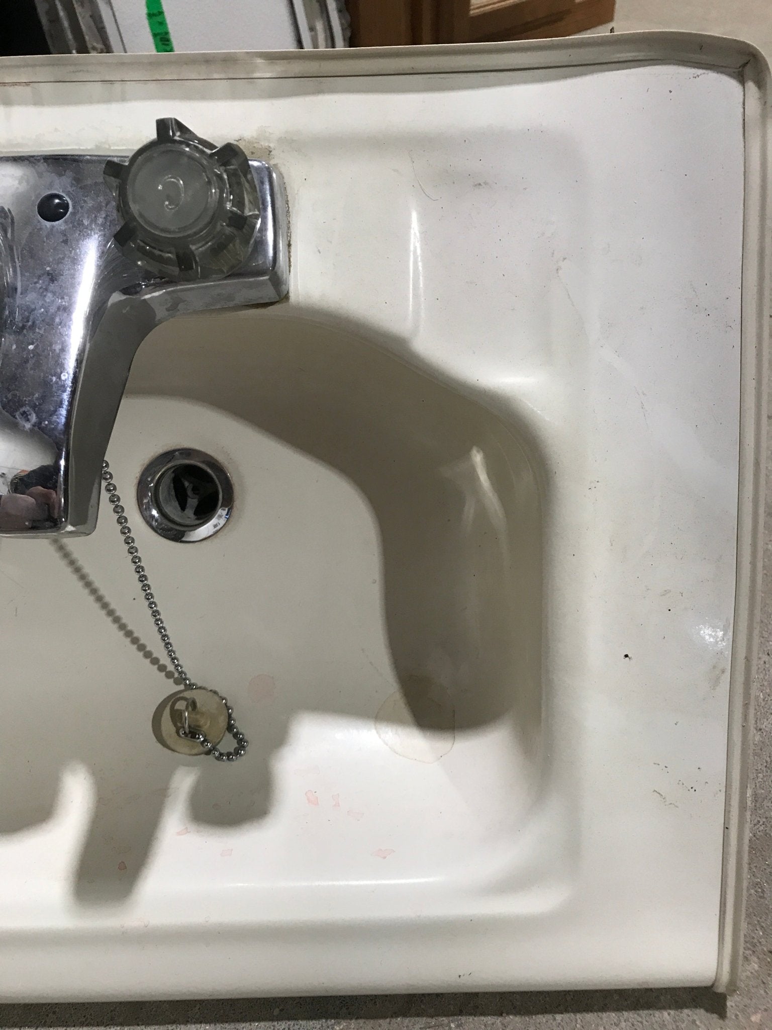 Used Off White Bathroom Sink 20" X 15 1/2" - Young Farts RV Parts