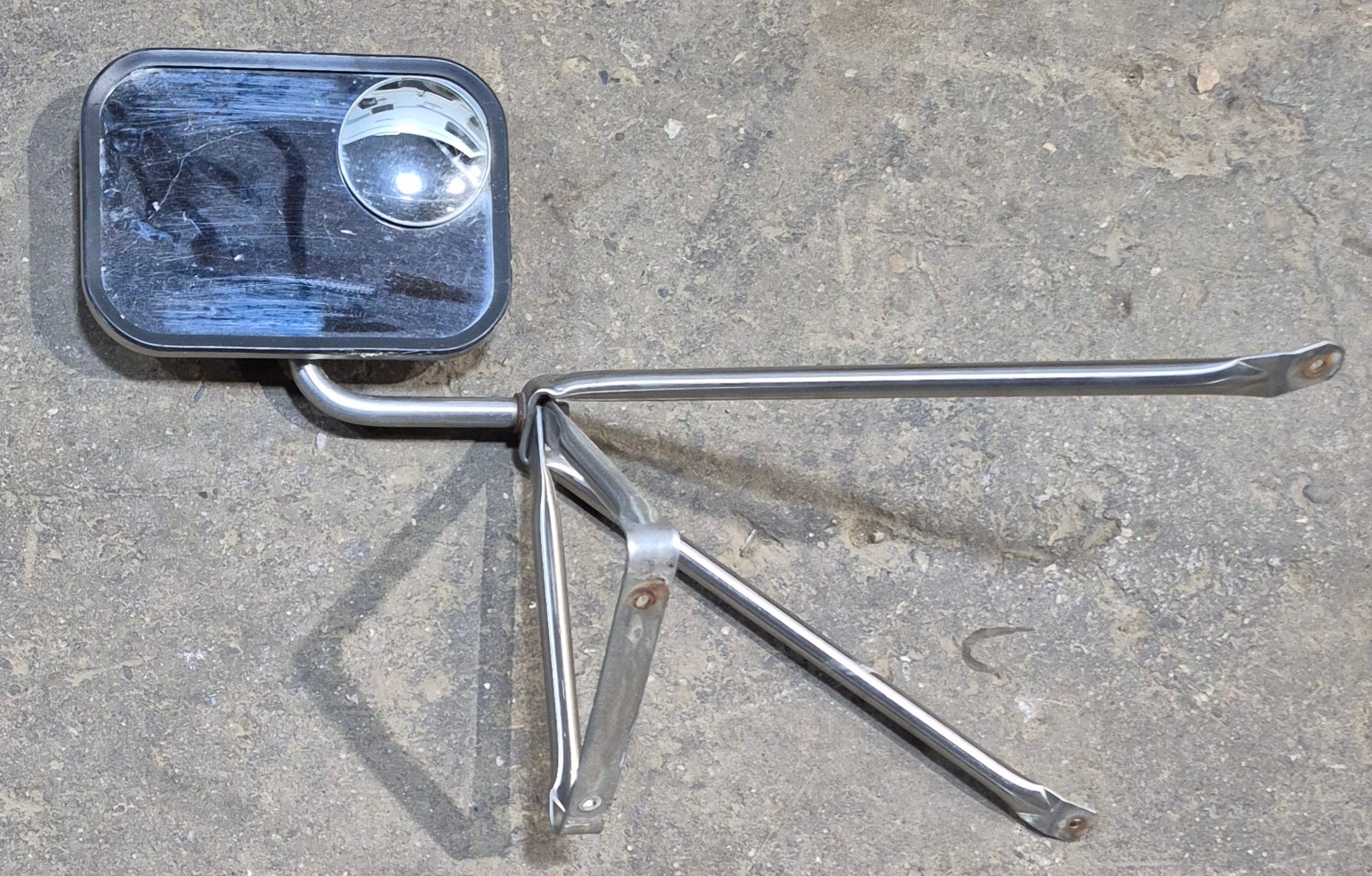 Used Old Style Motorhome Side View Mirror - Passenger Side - Young Farts RV Parts