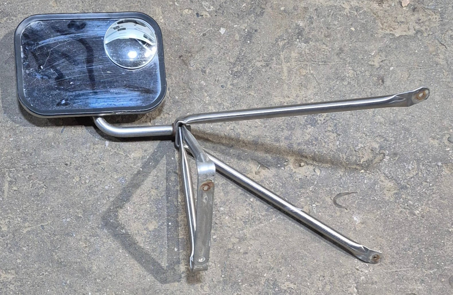 Used Old Style Motorhome Side View Mirror - Passenger Side - Young Farts RV Parts