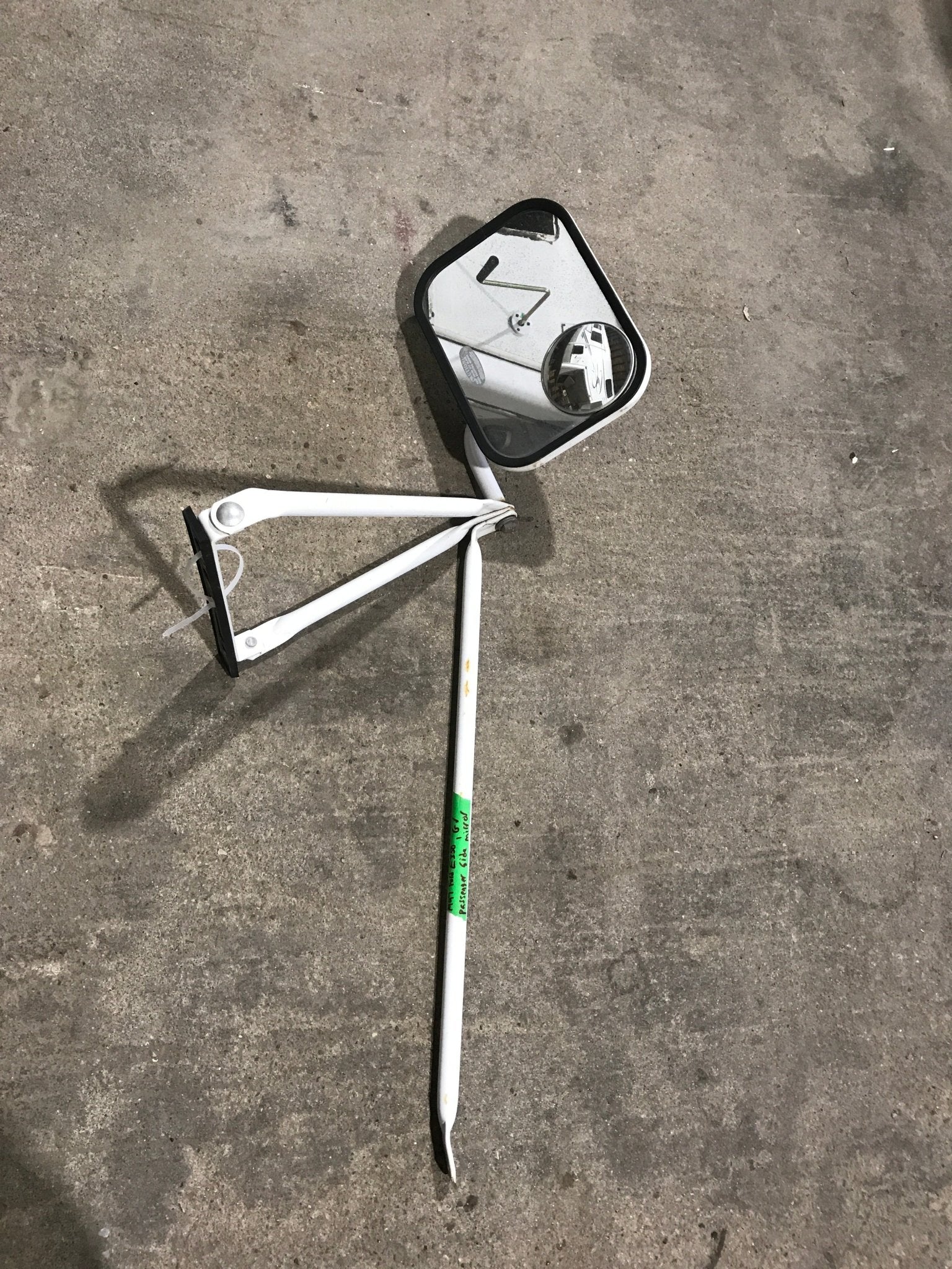 Used Old Style Motorhome Side View Mirror - Passenger Side - Young Farts RV Parts