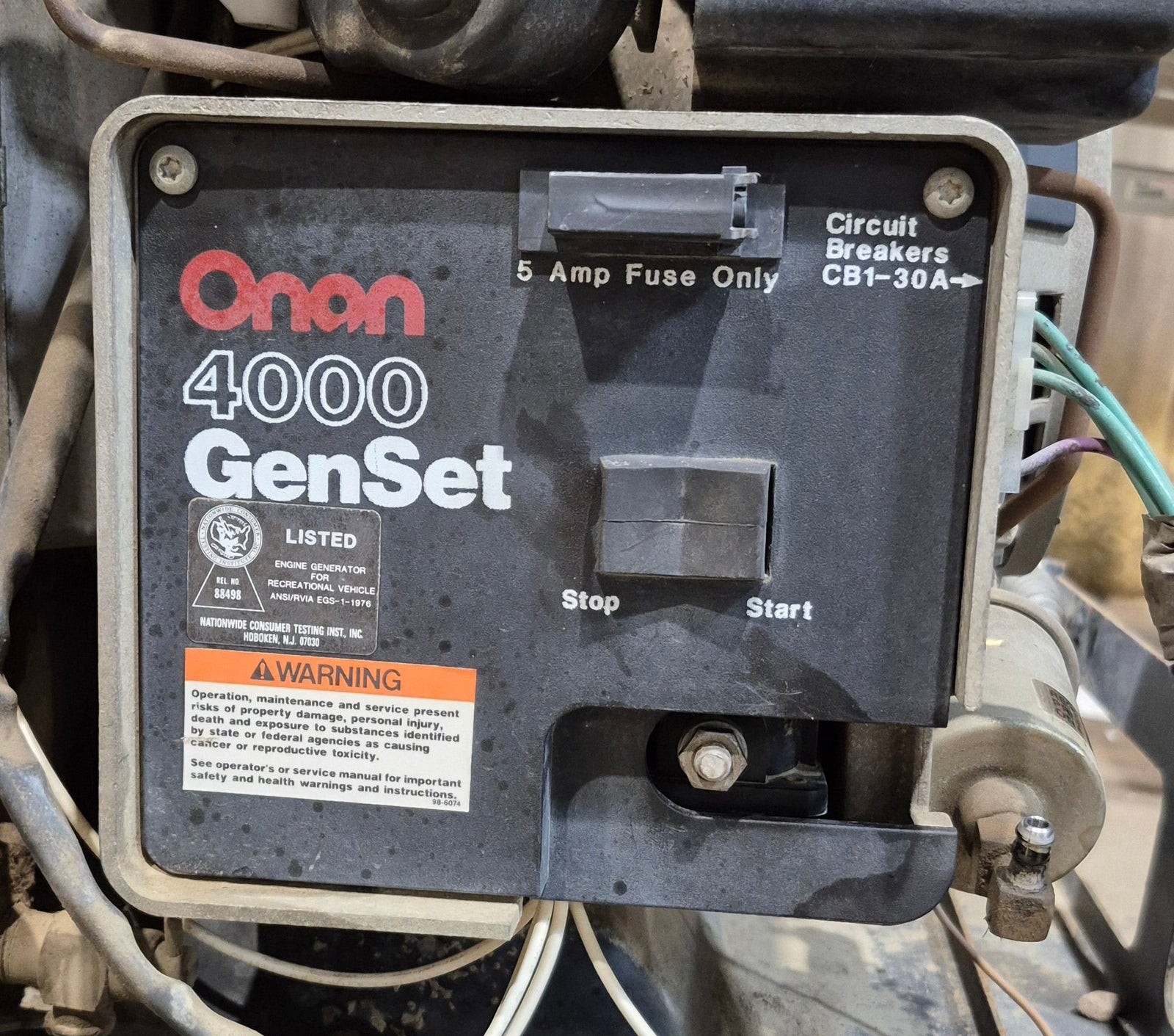 Used ONAN Generator Emerald Plus 4000 - Young Farts RV Parts